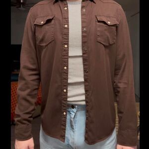 Brown Pull & Bear Pearl Snap